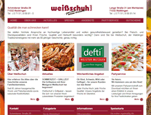 Tablet Screenshot of metzgerei-weissschuh.de